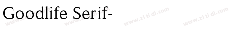 Goodlife Serif字体转换